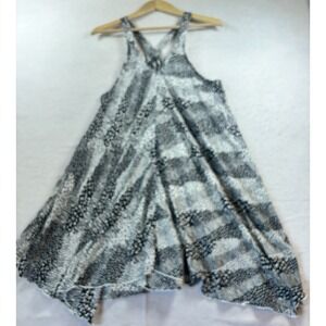 Pacific‎ Beach Swim Cover Up Safari Print Dress Womens Large Black & White